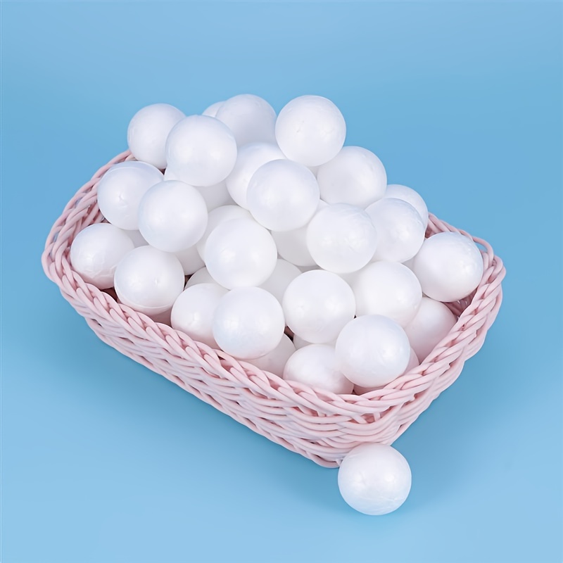 

30-pack White Solid Polystyrene Foam Balls, 6cm Round Spheres, Diy Christmas & Wedding Decor, Craft Supplies For Party Decoration