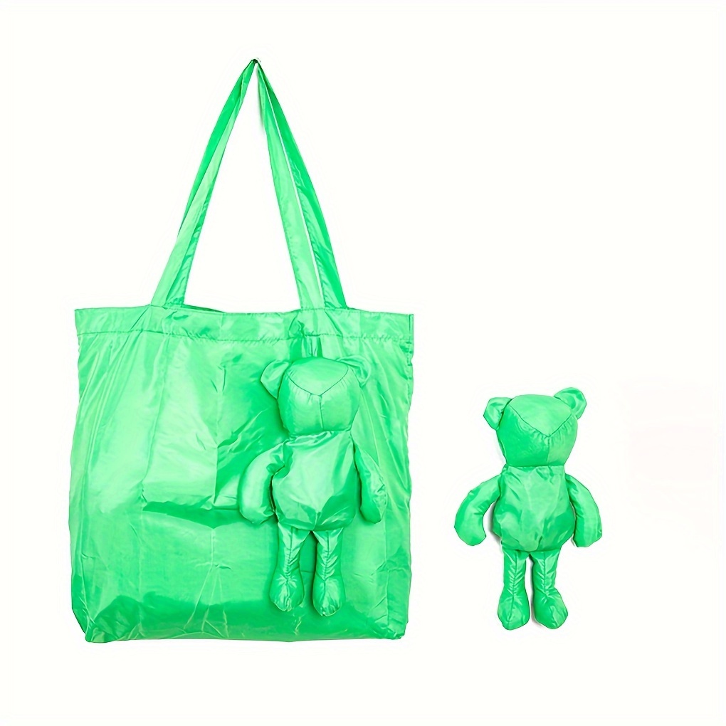 reusable polyester bear shopping bag tote cylindrical - Temu