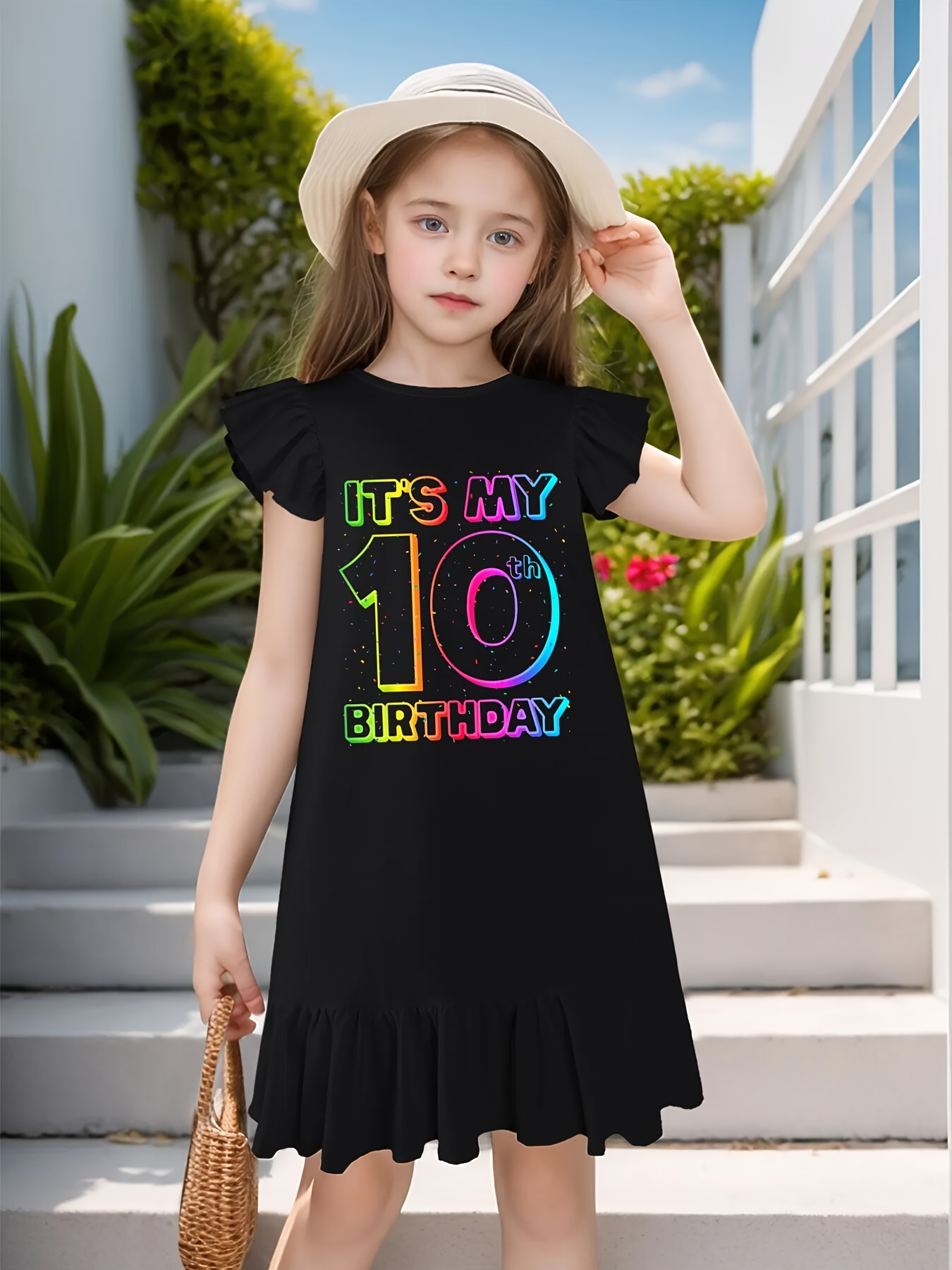 10 year old birthday dress Girl occasion Dress in White White / 140cm 7-8 YEARS main image 0
