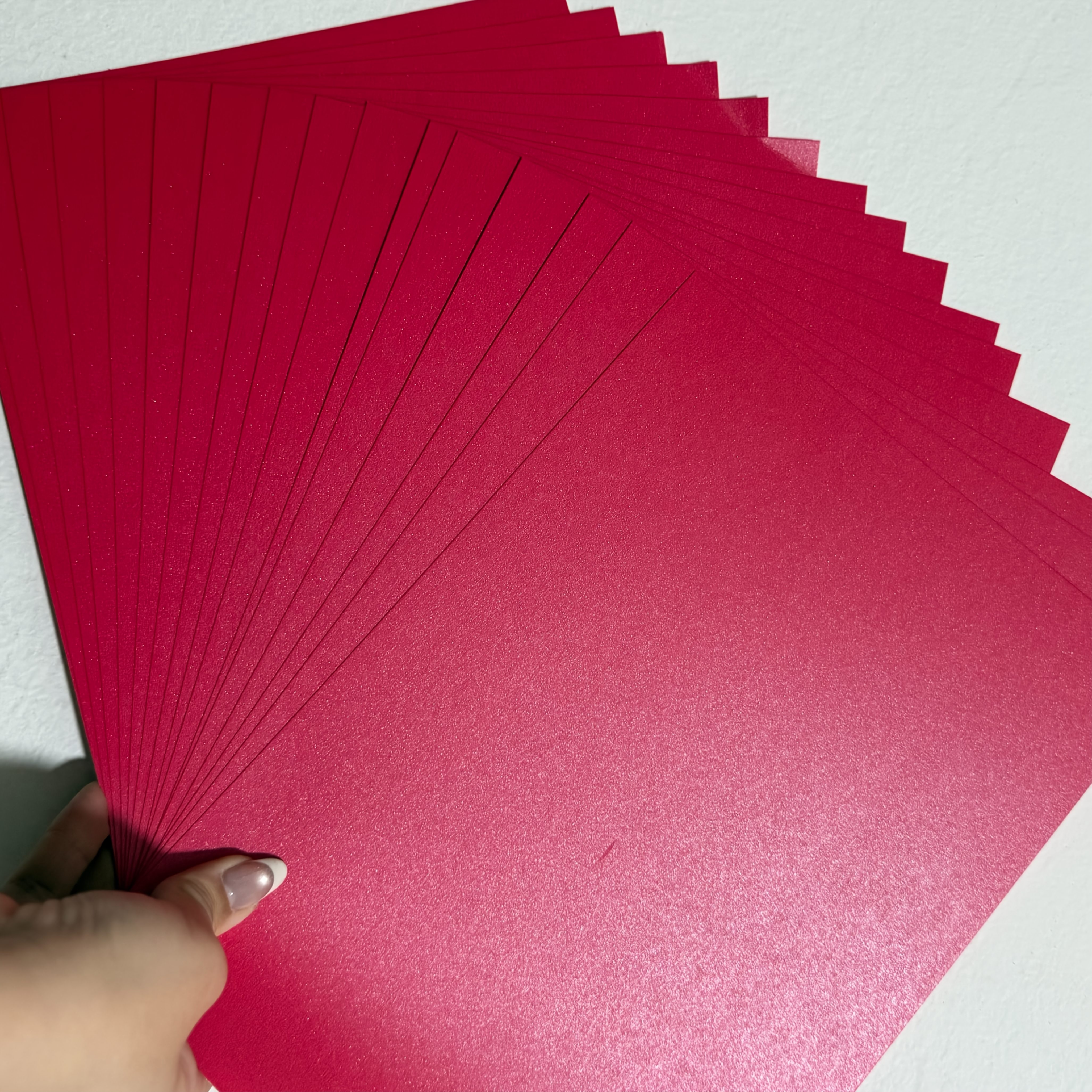 TEMU 17 pièces Papier Cartonné Rouge , Format A5, 21 cm x 14,8 cm, , Convient pour Scrapbooking, Cartes de Vœux, Albums Photo Faits Main, Décorations