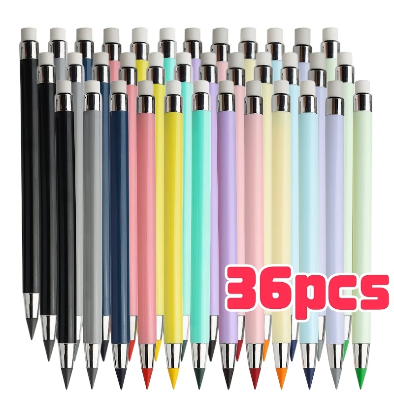 TEMU Matita Eterna 36pz, Senza Temperamatite, Non Si Rompe , Senza , Penna su Internet, Pittura Non Si Sporca , Cancellabile a , Penna HB con Gomma