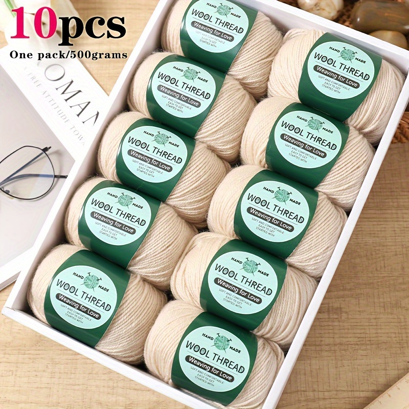 

10pcs [ 500g/10 Per ], Thickness, To Knit, And , Suitable For Crocheting Sweaters, , Vests, Shawls, Scarves, And Diy Knitwear