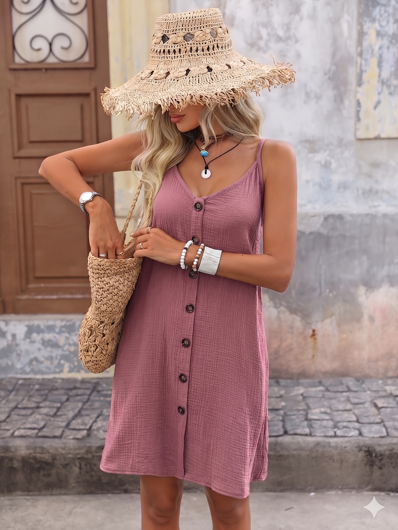 cute summer tight dresses La Primavera Embroidered Mexican Size:(FR)38 TRIANA Beach dress