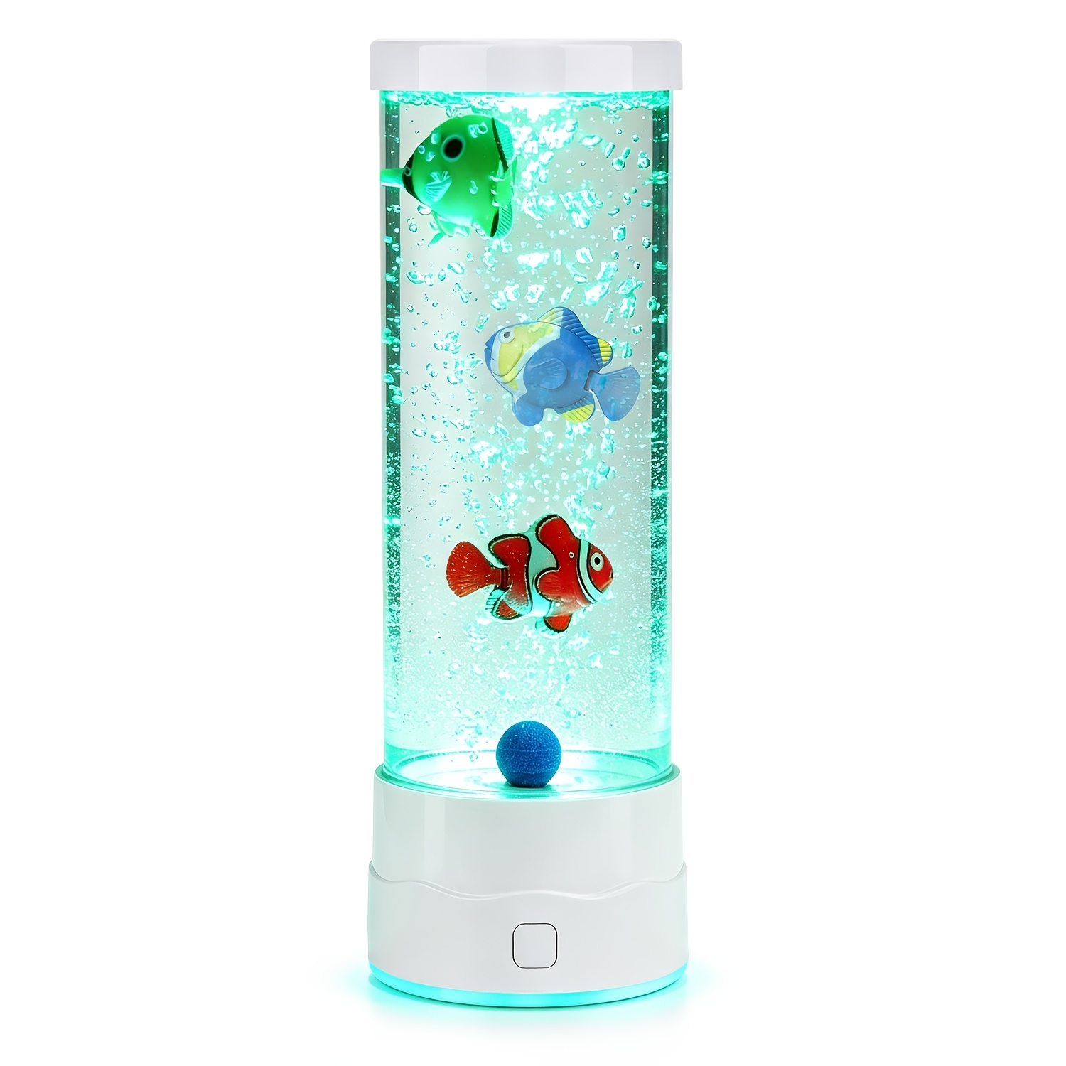TEMU 1pc Bubble Fish Lamp For Aquarium, Vibrant Led Lighting, Cycles Through 7 Static And 2 Dynamic Lighting , Soft Night Light, Simulation Fish