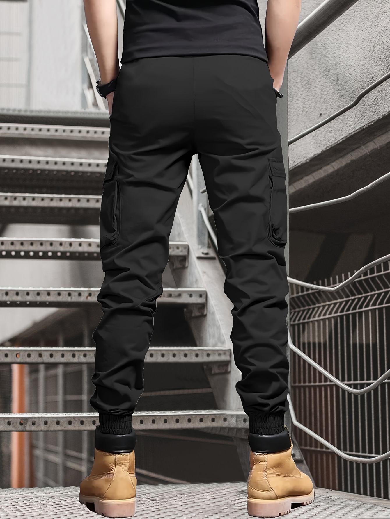 herr cargo byxor snygga och lediga joggare med - Temu Sweden