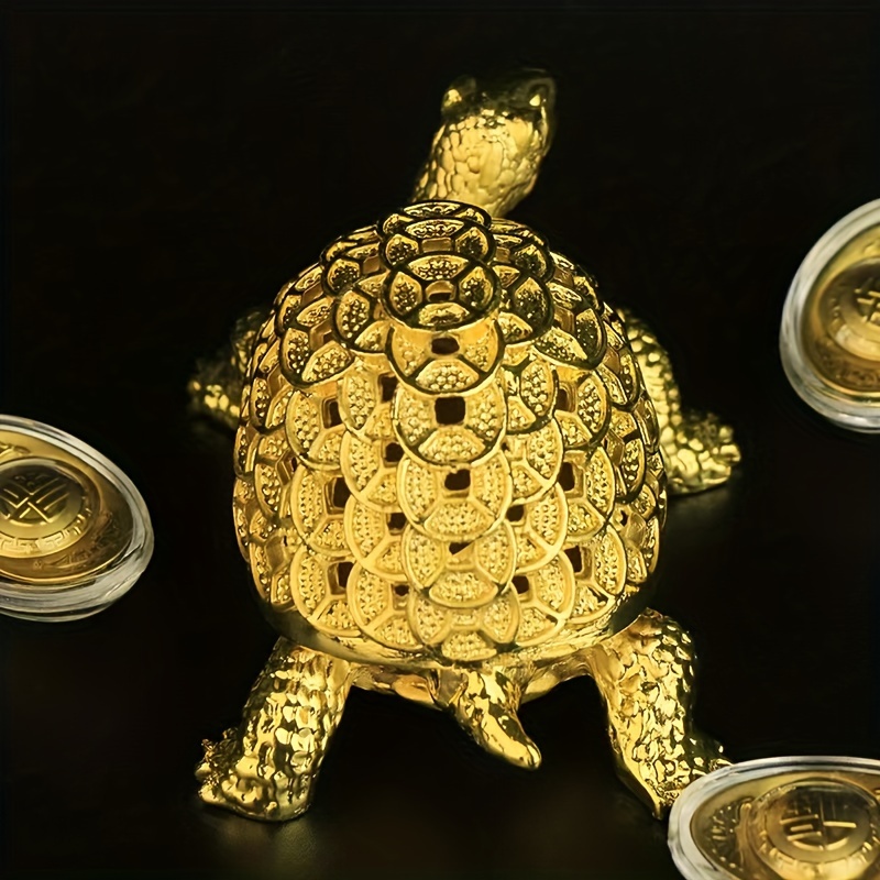 

Easter Thanksgiving Feng Shui Money Turtle - Metal Fortune Figurine, No Electricity Party Collectible Doll For Home Wealth Prosperity Decoration And Gifting