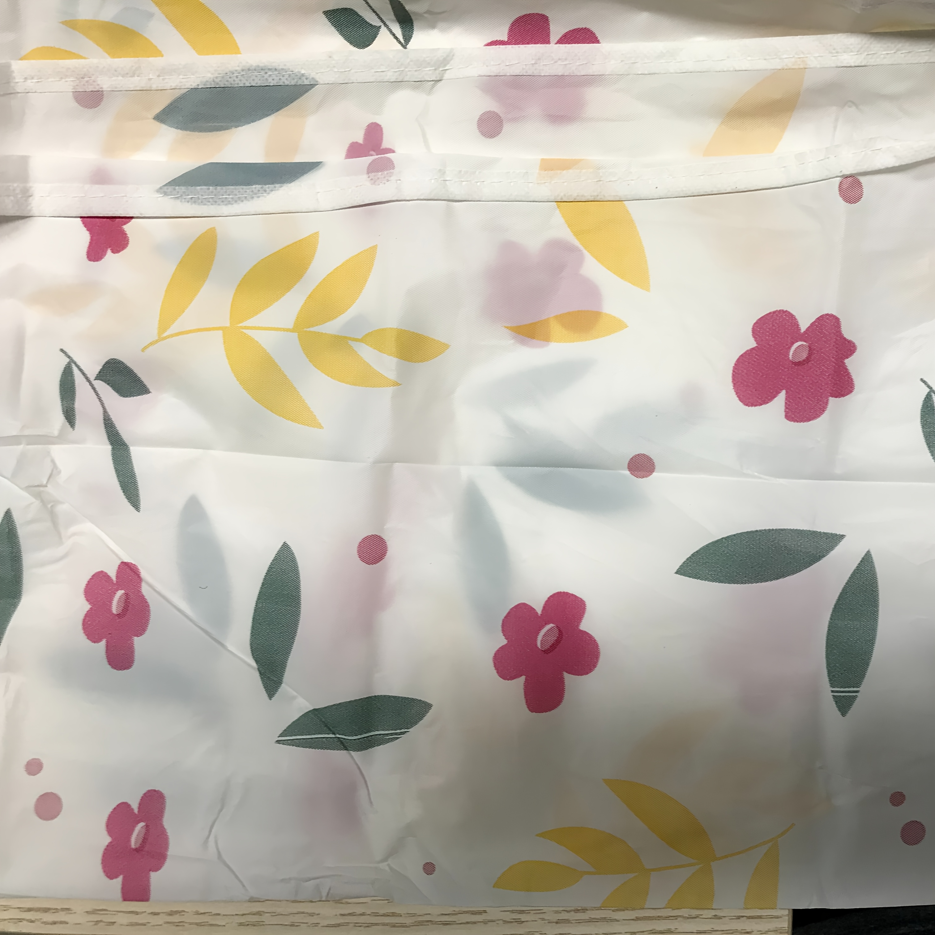 1pc Youlong Multi-Function Refrigerator Dust Cover with Pocket, 128.02 x 52.07 cm, Modern Decorative Fabric Storage Organizer for Home and Kitchen Use, Green Leaf Pattern, PET Material, Appliance Top Protector | Decorative Storage | Pet Material Cover