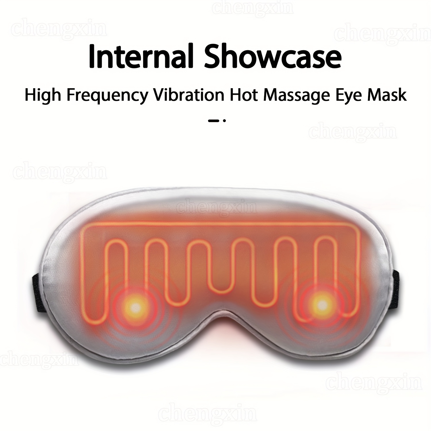 Heated Eye Mask with Vibrating Massage, Electrically Heated, Intelligent Temperature Control, Light-Blocking, with Five Different Temperatures and Time Mode Adjustments, USB Powered, Ideal Gift for Friends and Family