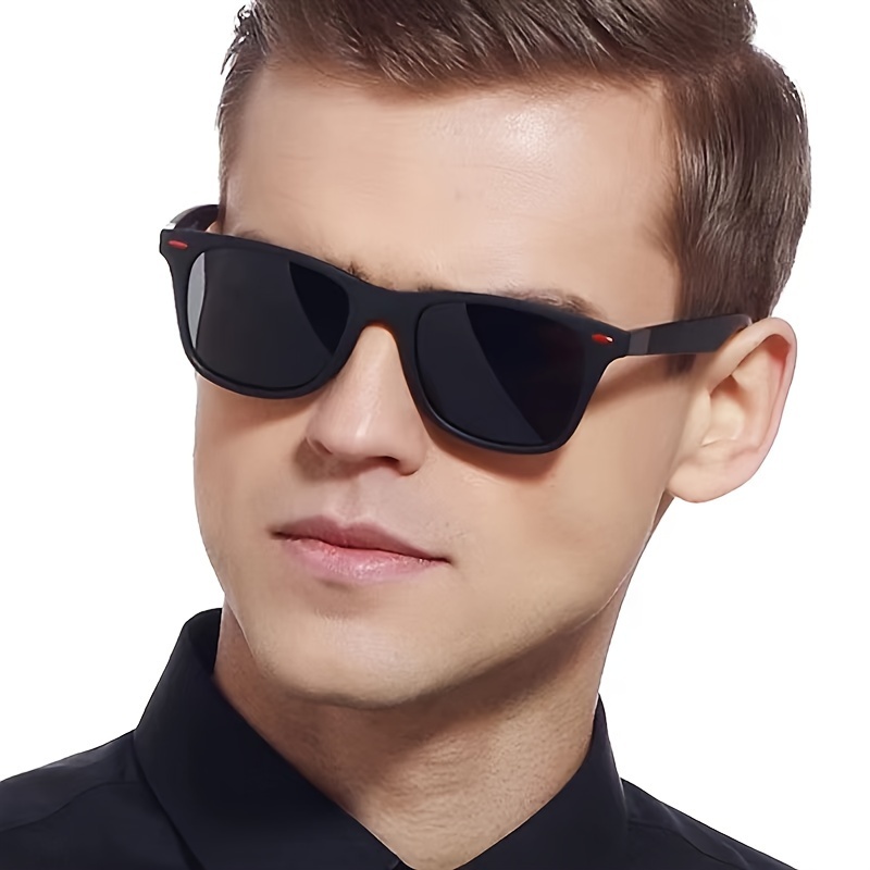 

Classic Retro Versatile Square Frame Fashion Glasses, For Men Women Outdoor Sports Party Vacation Travel Driving Fishing Supply Photo Prop