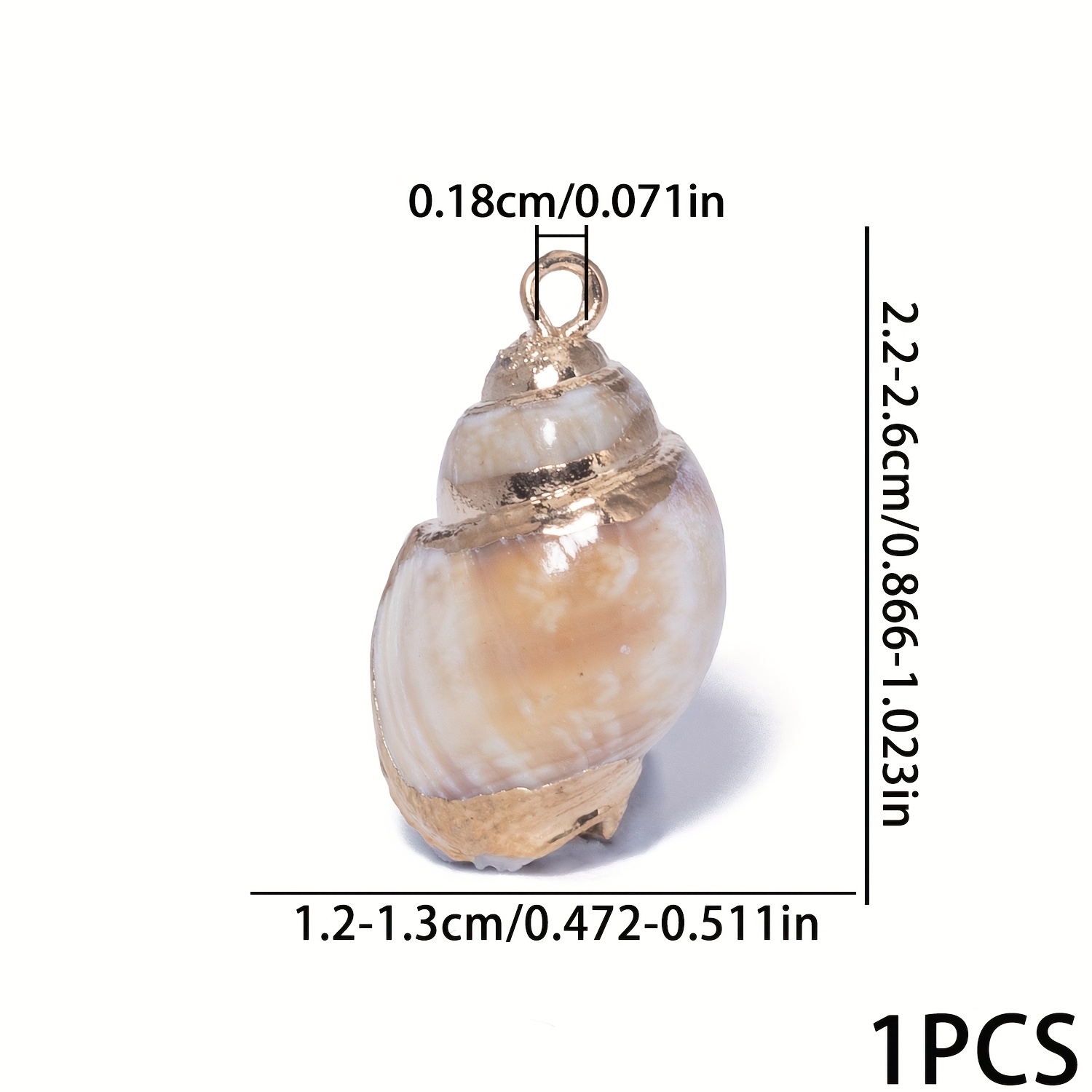 Multi-Color Natural Conch Shell Pendant, Handmade Craft Accessory