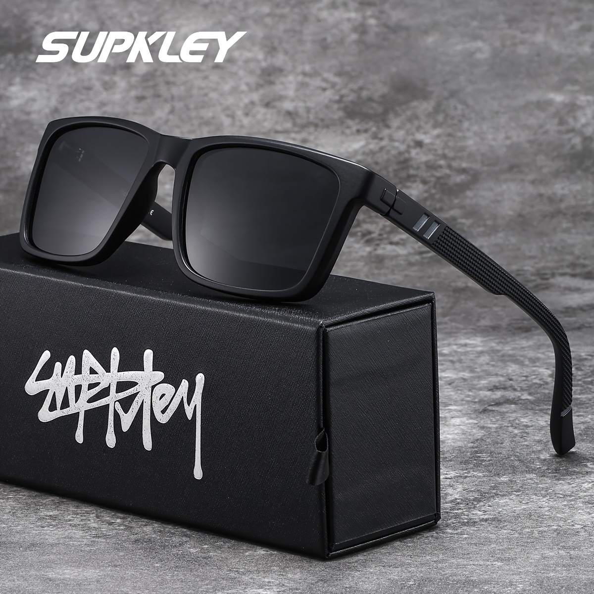 Rectangular Polarized Sunglasses with TAC Lenses – Sleek Minimalist Design Amazon.com: TAC Polarized Lens Sunglasses Thin Light Weight  main image 2