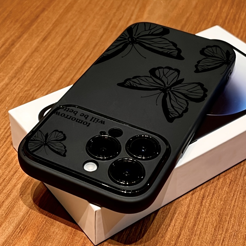 E-shop Handyhülle: Schwarze Schleife mit Streifen, Großes Fenster, geeignet für iPhone 17 Pro Max, Vollständige Abdeckung, Stoßfeste Schutzhülle für