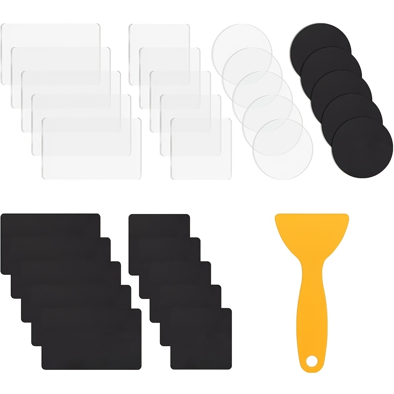 TEMU Transparentes Acryl Kühlschrankmagnet Set, Acryl Kühlschrank Aufkleber für Fotoarbeiten, Geeignet für Büro, Klassenzimmer, Schrank,
