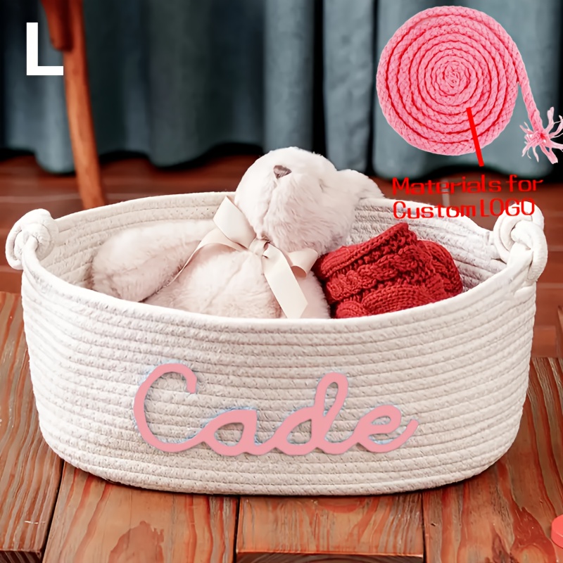 TEMU 1 Cesta de Almacenamiento Personalizada con , Organizador de Libros, Regalo para Fiestas, Recuerdo de Primer , Regalo de San Valentín, Regalo de