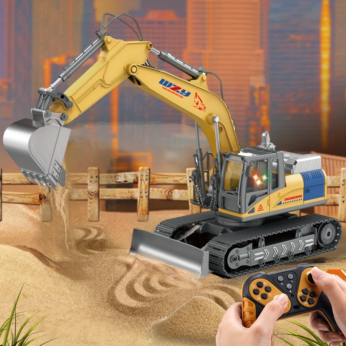 

2.4g Remote Control Alloy Excavator Toy Car 680 Degrees Rotating Spray Engineering Car Model Toy Children's Gifts