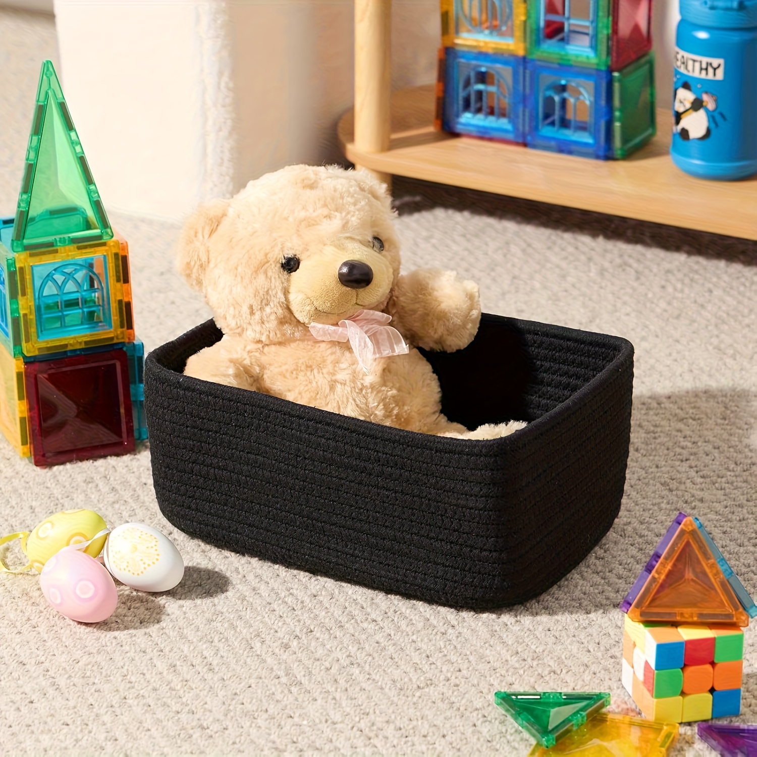 Handwoven Decorative Baskets for Home Decor & Toy Organization