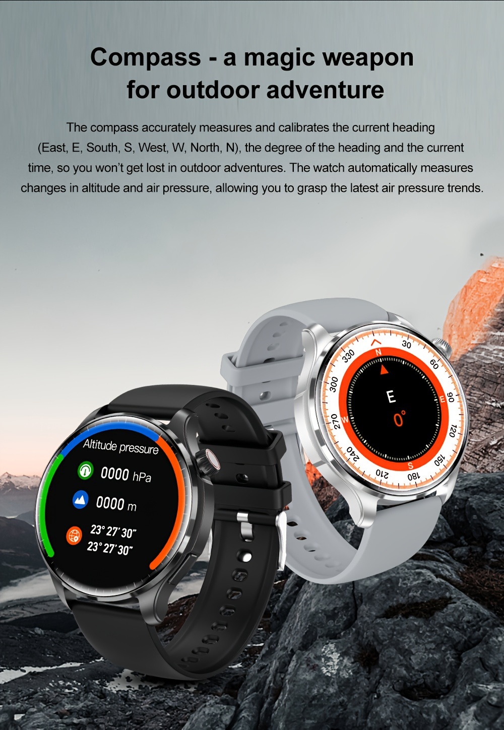 GUHUAVMI 2024 New Men's Sports Smart Watch GPS Track NFC Voice Assista ...