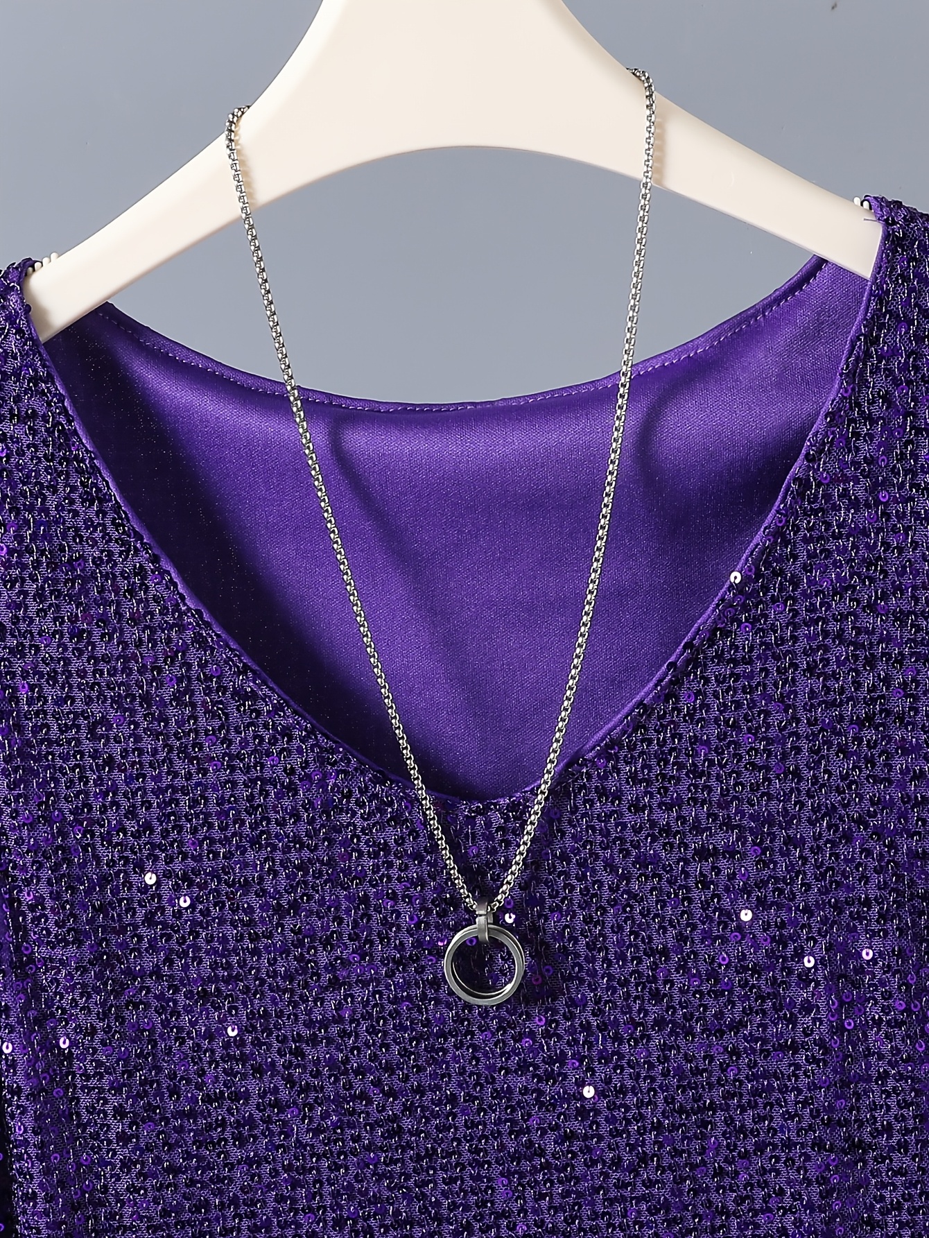 Maglia Donna Con Paillettes Scollo A V – Maniche Lunghe, Elegante E Vintage, Perfetta Per Feste E Capodanno