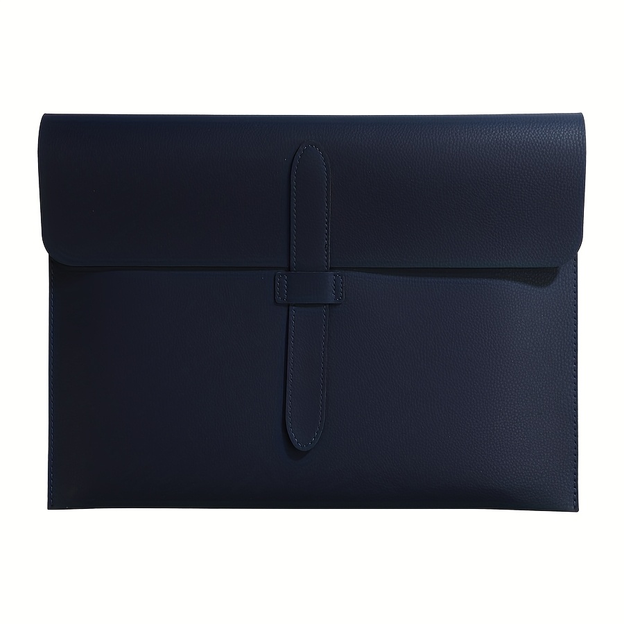TEMU A4 Thickened Pu File Bag With Lychee Pattern, Large-capacity Office Storage Bag To Prevent Falling