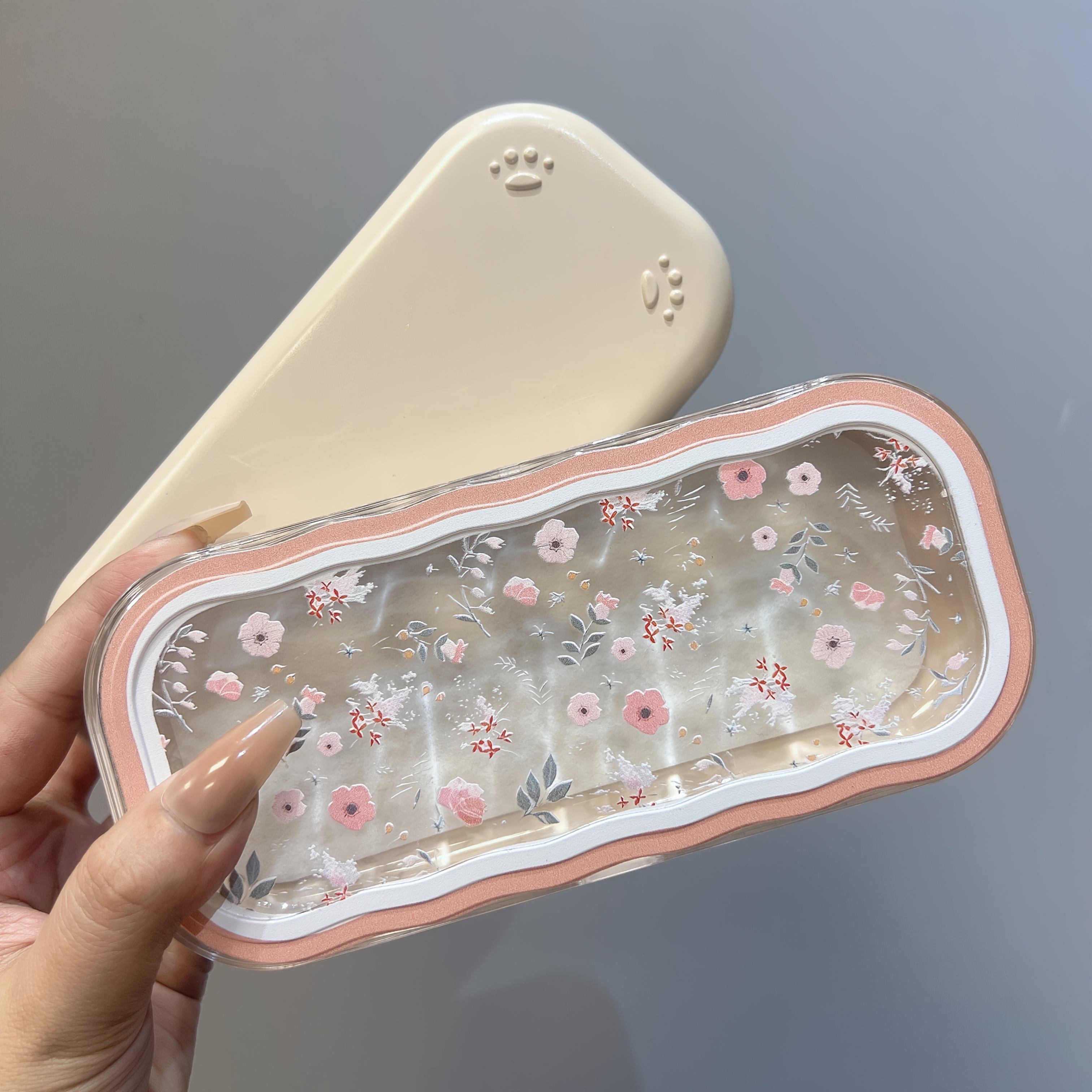 transparent floral glasses case anti pressure Temu Bahrain