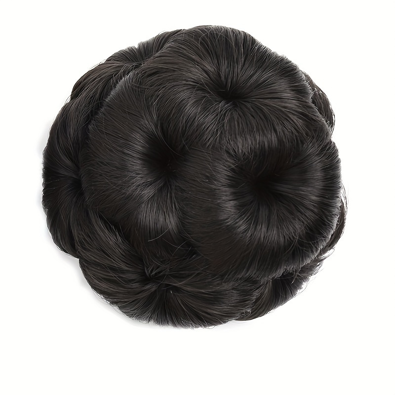 TEMU Perruques pour femmes Synthèse Chignon Extension Clip dans les cheveux Femmes Postiche Cheveux bouclés Chignon Mode Sac Cheveux Extension de