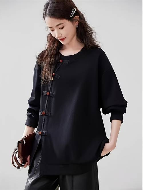 new chinese style trendy and 2025 popular loose fitting and sweatshirt