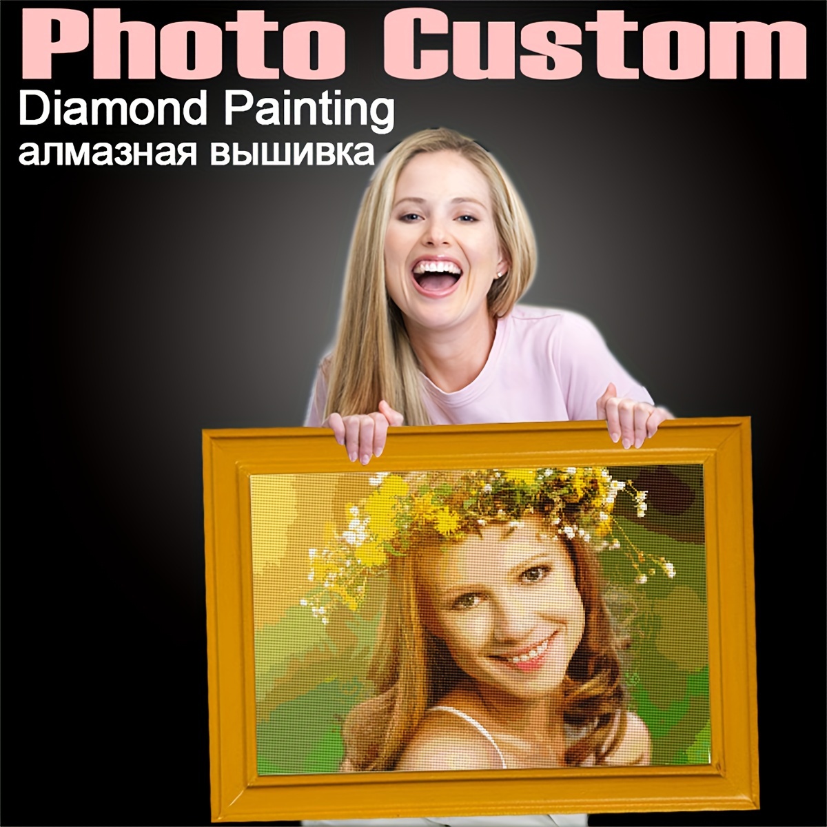 

Customize A 40*60cm/15.7*23.6in Personalized 5d Diy Diamond Art Painting, Customize A Digital Painting Kit, Customize A Home Decor Diamond Art, A Unique Gift With Your Own Photo, Round Diamond.