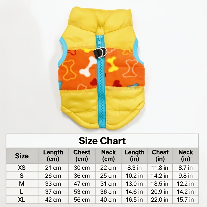 TEMU 1pc Orange-yellow Pet Warm Fleece Vest With Lead Ring Design, Soft Fleece Lined Thickened Small Universal Comfortable Non-constricting