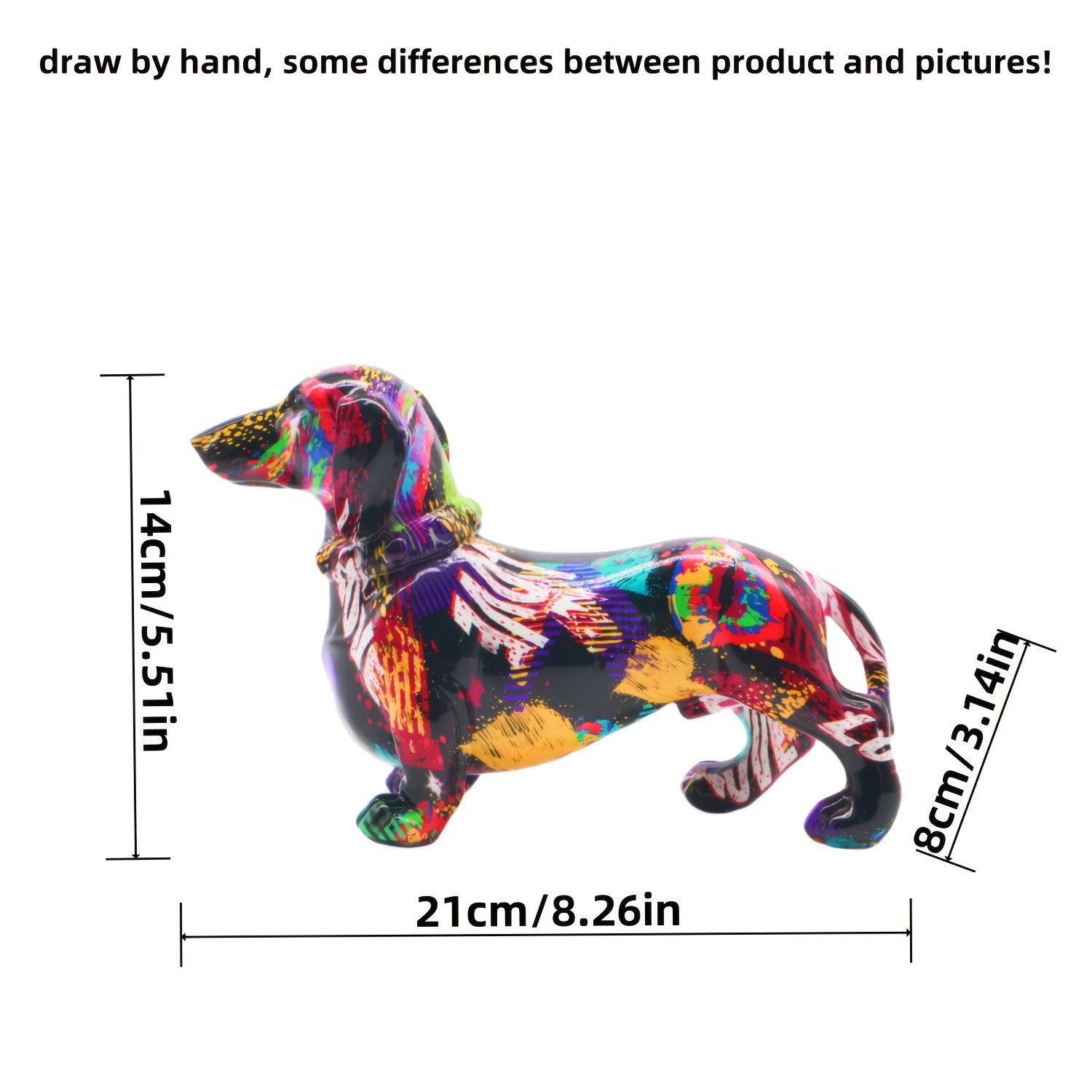 a   dachshund statue a cute and abstract decorative piece for the desktop suitable for placement   room coffee table bedroom nightstand office desk or hallway shelf and     as a holiday gift Product details 3