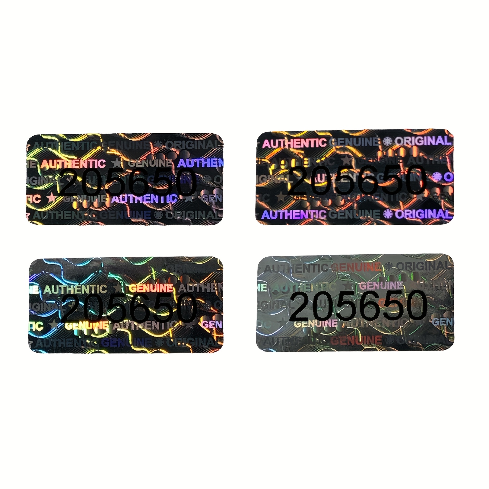 

273pcs/588pcs Tamper Hologram Seals With Unique Serial Numbers, Authentic Original Genuine Labels, Self-adhesive Pet, Rectangle, Gloss , English Text, Single Use, 20x10mm