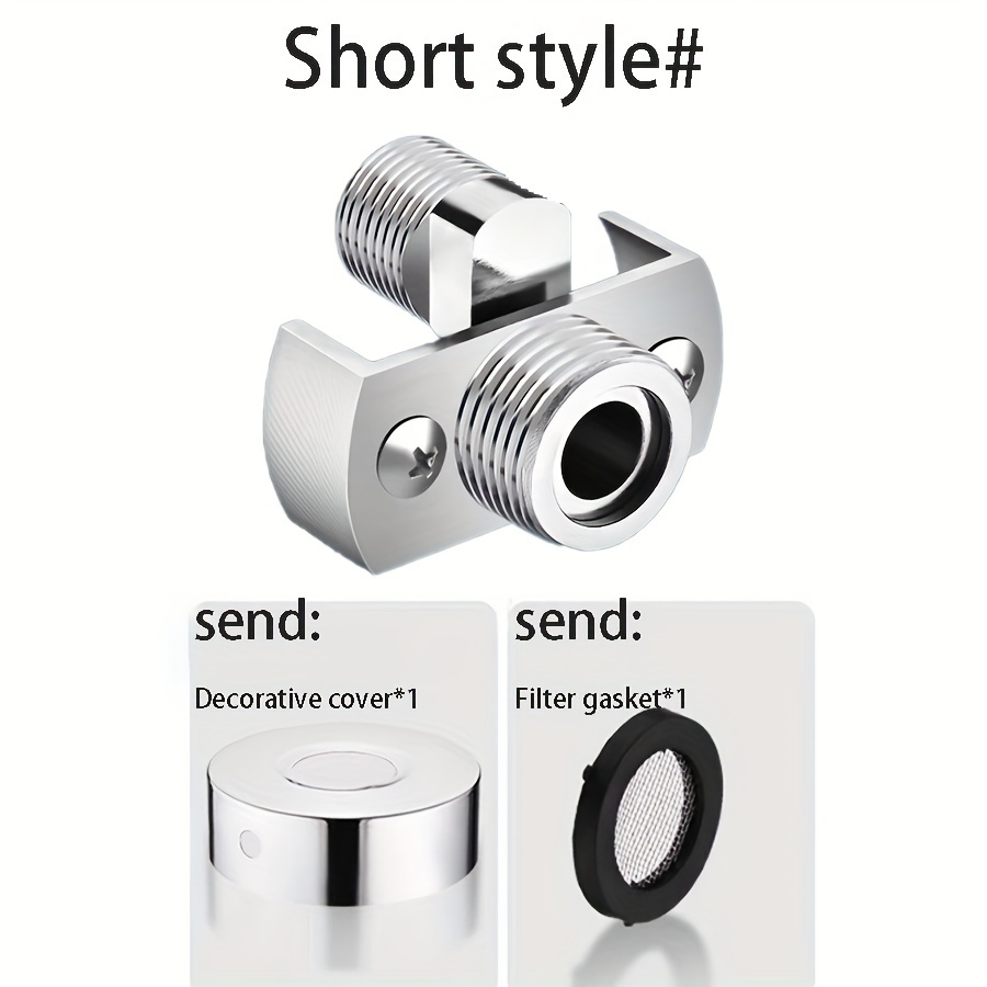 1set Universal Angle Joint Mixer Valve Universal Elbow Sanitary Bathroom Shower Bath Cold Hot Water Faucet Shower Valve Adjustment Elbow Extended Fitting Shower Conversion Elbow Corrector