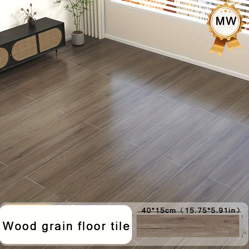TEMU 20 Self-adhesive Retro Wood Grain Waterproof Floor Stickers - & Stick, Wear-resistant Pvc Flooring For Living Room, Bedroom, Kitchen, Bathroom -