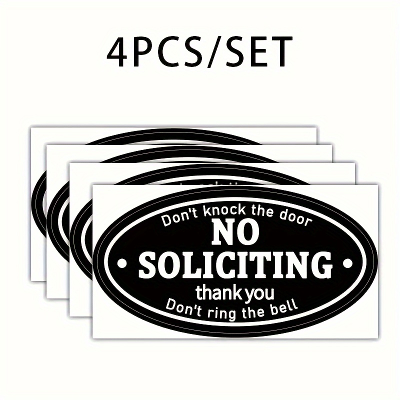 4pcs Do Not Touch Symbol Signs Self Adhesive Warning Stickers