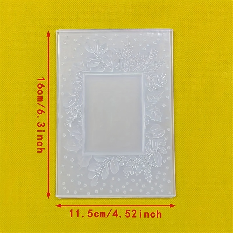 TEMU 1pc The 3d Embossed Folder Designed With "mixed" Elements In Vanilla Is Suitable For Diy Handicrafts, Collage - Embossed Templates, Used For