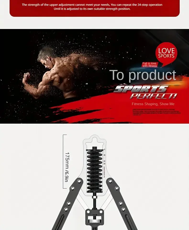 1pc adjustable arm strength trainer 33 07 165 35lb stainless steel pvc multi functional home gym equipment for mens chest muscle workout red black ideal for christmas easter thanksgiving valentines day gifts gym accessories gym accessories best for christmas thanksgiving Product details 10