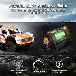 1 14 brushless rc trucks 70 kmh high speed 4wd rtr fast rc cars all terrain 2024 new upgrade electric off road remote control truck with 1 batteries vehicle car toys gifts for boys