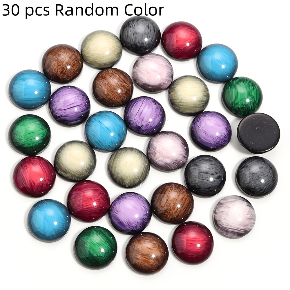 Image of Colorful Random Color Dyeing Patch 30pcs Diy Shoes, Hats, Clothing Accessories, Jewelry Making Supplies Beads&bead Accessories