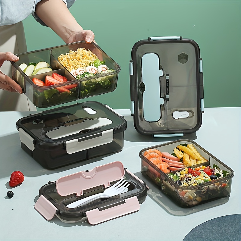 

1pc Premium Pp Microwave-safe Lunch Box - Bpa-free, & Leakproof, Easy Clean For Camping, Travel,