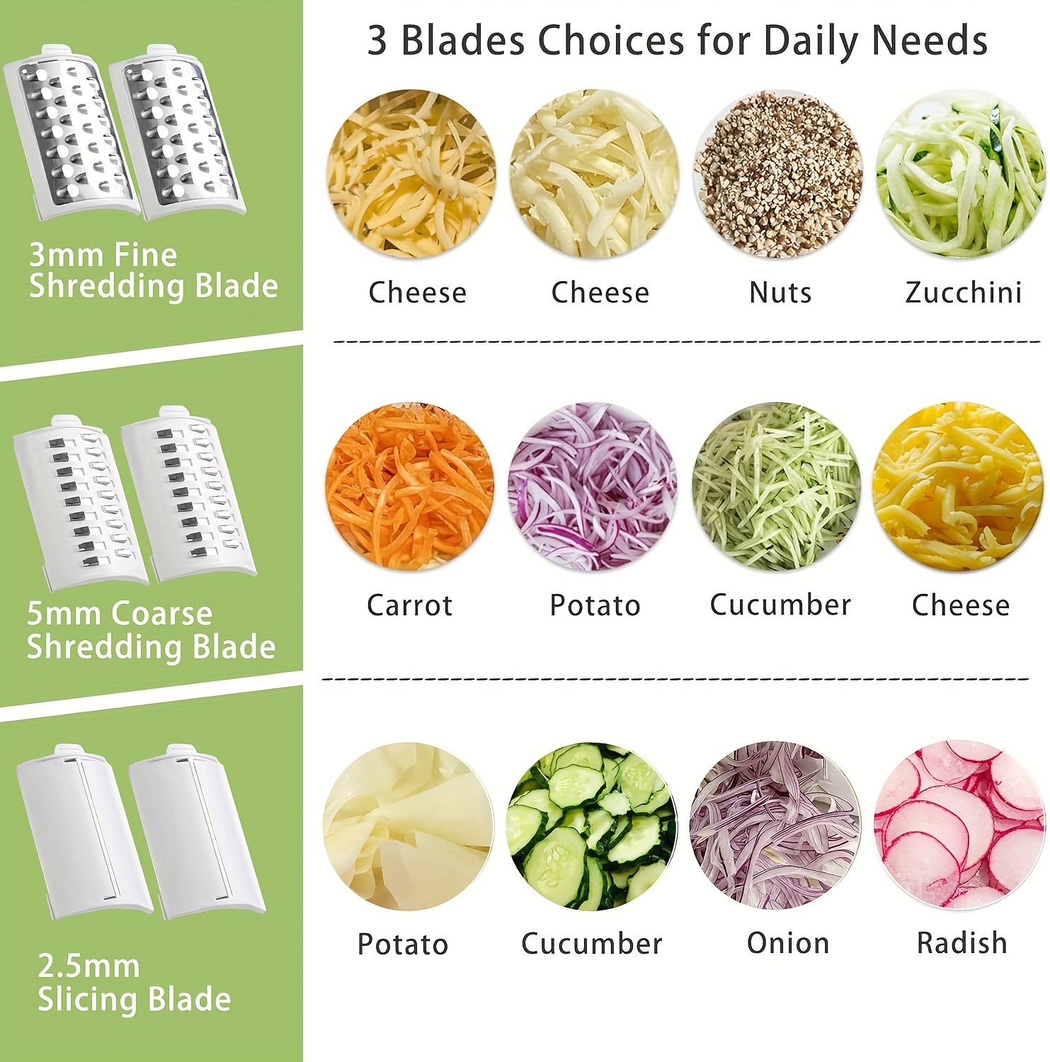 전기 치즈 슬라이서, 2025년까지 가정용 주방 사용을 위한 업그레이드된 전기 그라인더, 채소, 과일, 견과류에 적합한 교체 가능한 블레이드 샐러드 슈터/초퍼 전기 슬라이서 세부 정보 0