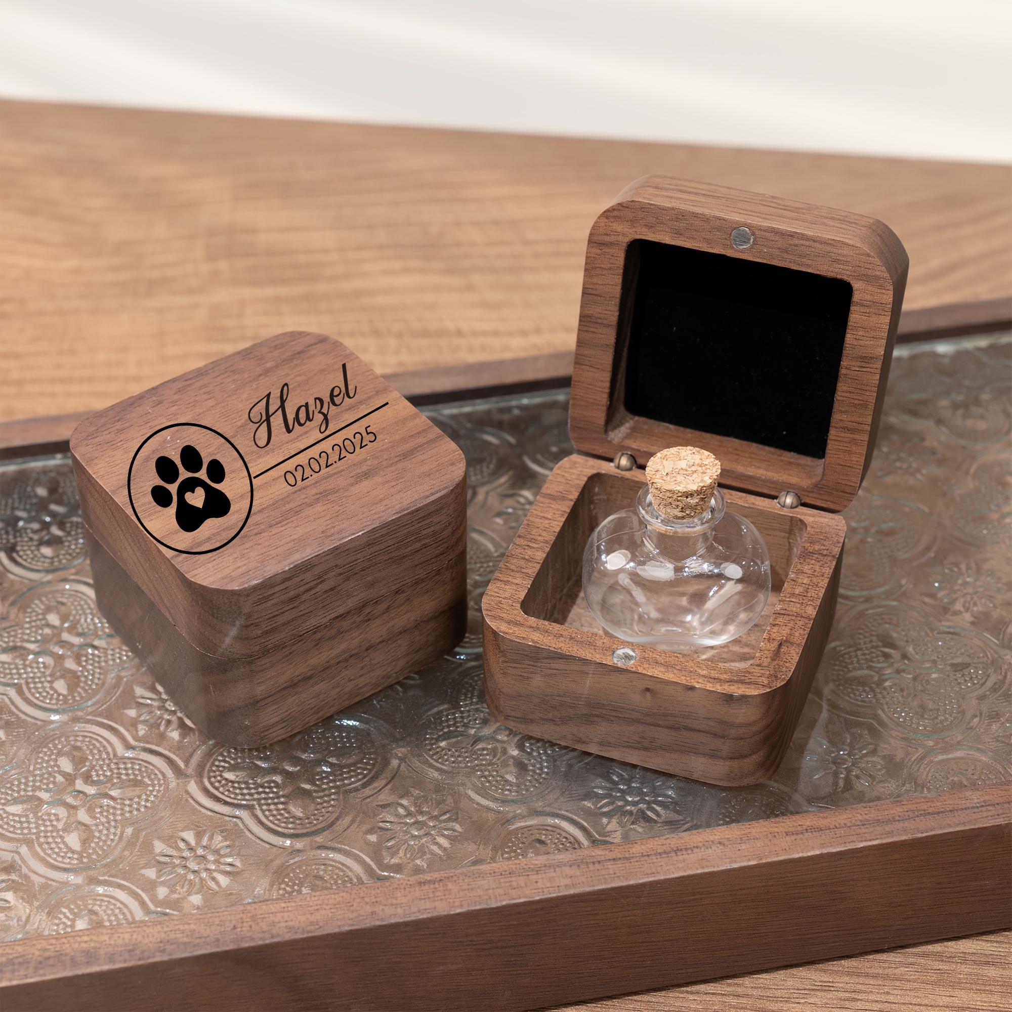 Customized Pet Hair Commemorative Box for Dogs and Cats