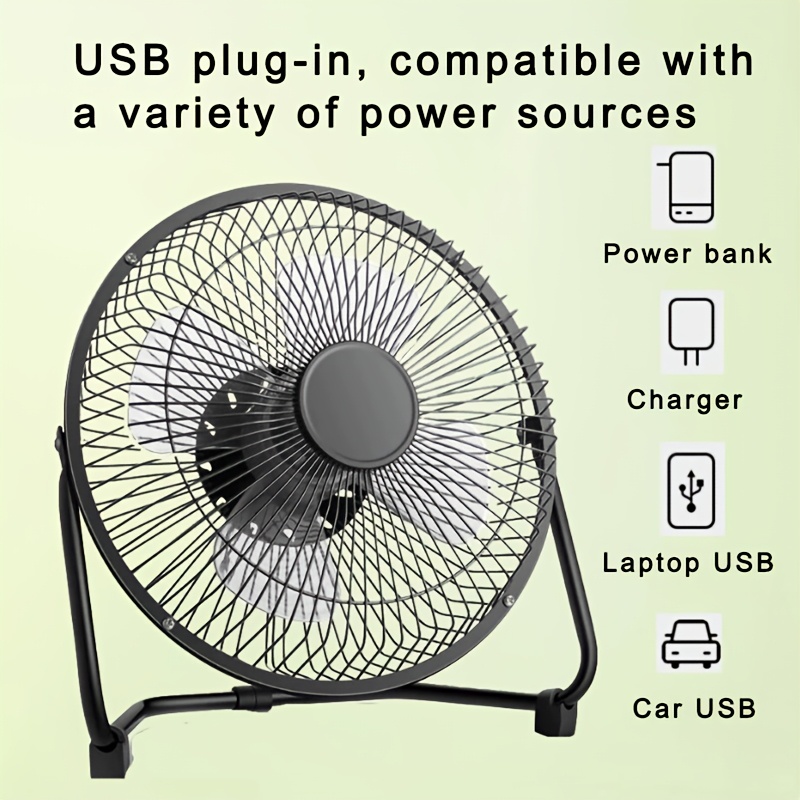 8 inch   design portable usb plug in desktop   speed adjustable 4 fan blades with     angle adjustable details 9