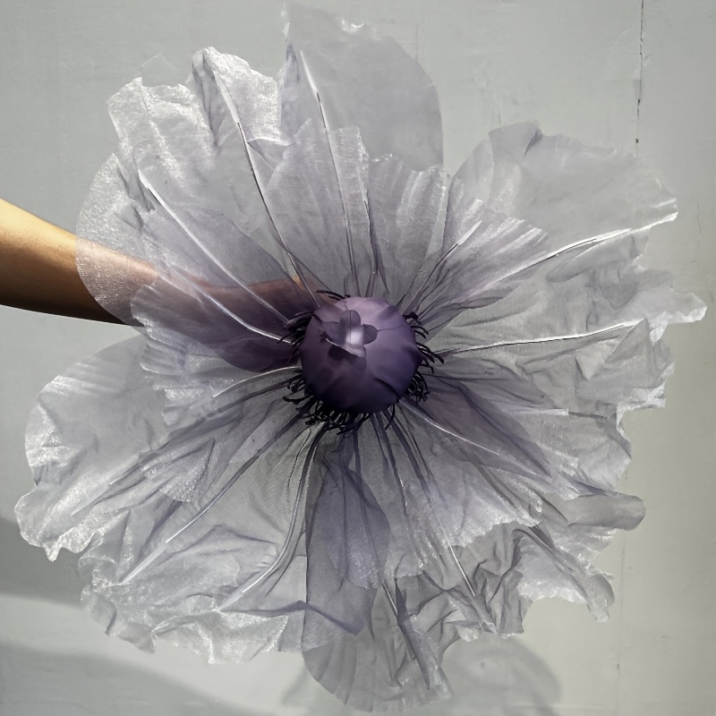 TEMU 1pc Of .75-inch Artificial Flower Made Of Yarn, Designed For New Wedding Decorations, Featuring A 40cm/15.75-inch Three-dimensional Flower