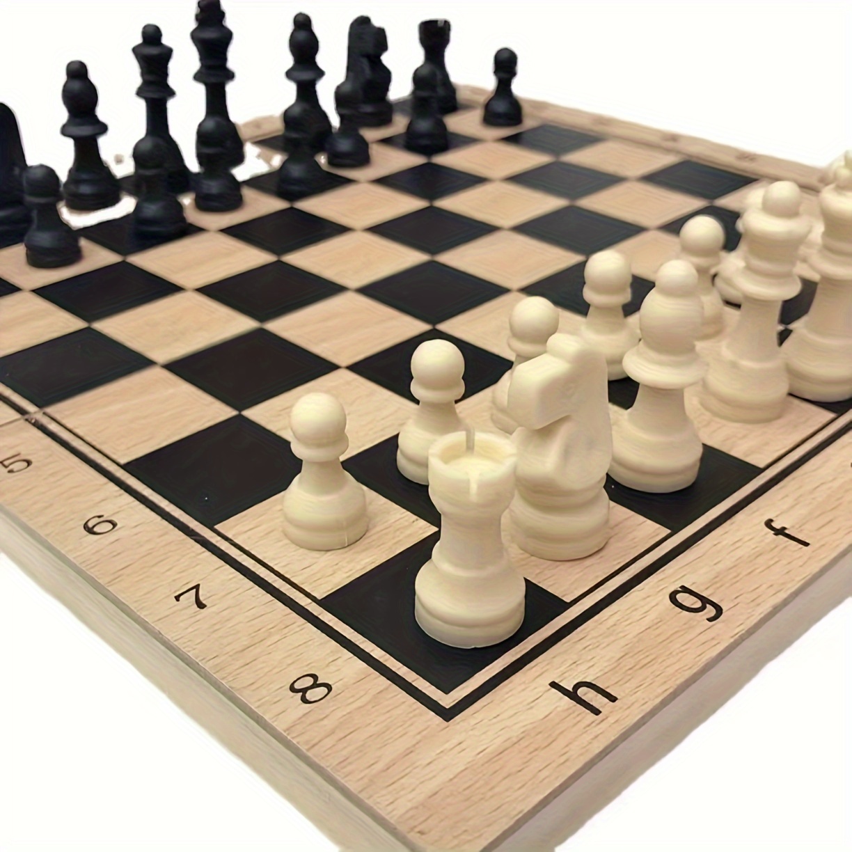 

3-in-1 Wooden Chess, Creative Folding Portable Chess, Board Game Toy