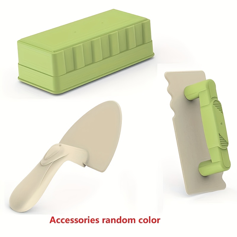 TEMU Sand Water Three-piece Toy Set, Durable Sand Shovel And Brick Wall Mold, Family Beach Or Snow Fun, Ideal Summer Accessory