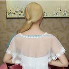 1pc elegant lace flower decorative bridal shawl vintage lace cape wedding accessories for women and girls