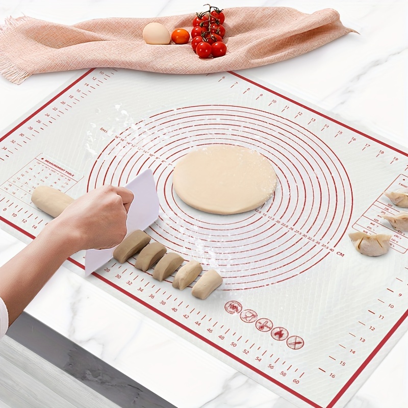 

Versatile Baking Mat & Dough - Food-safe Eva, Pizza, Cakes & Bbqs - In 2 Sizes (23.7x16.1in & 27.63x20.07in) - Essential Kitchen Gadget