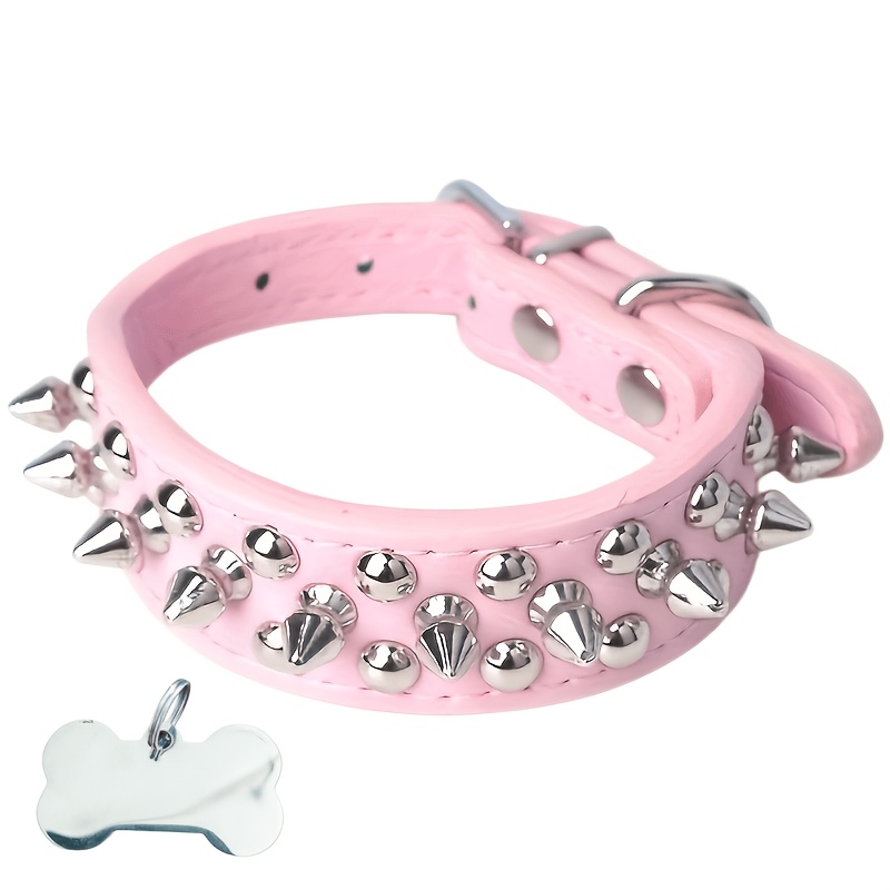 TEMU Adjustable Dog Collars, Large And Small Dog Collars, -one Customizable Pet Id And Owner Contact Information