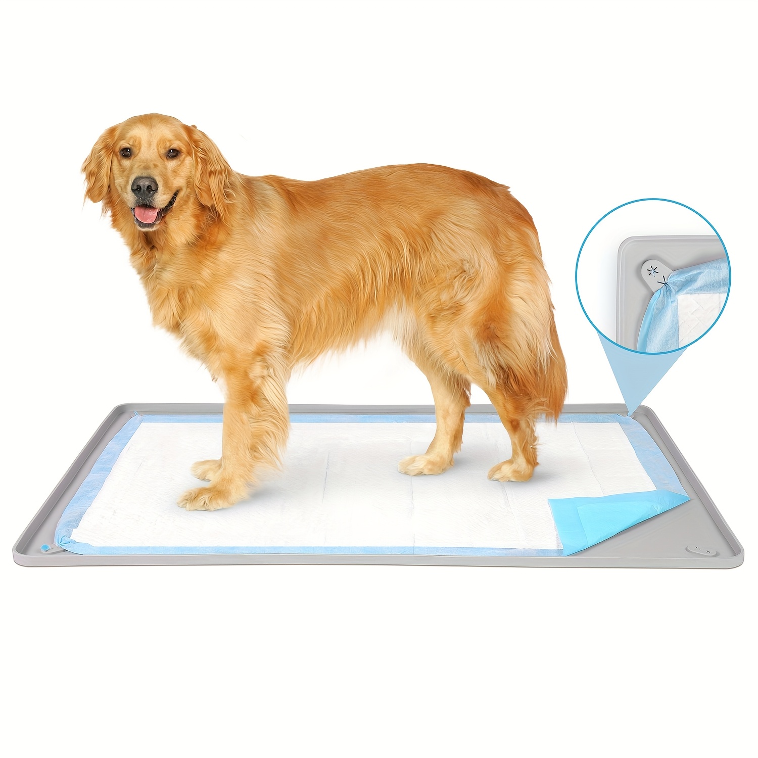 Pee Pad Holder For Dogs IMMCUTE Pee Pad Holder, Fits Up To 24