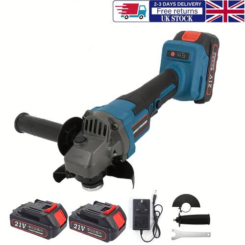 21v 125mm brushless cordless angle grinder 2 li charger goggles storage box battery grinder tool for metal wood