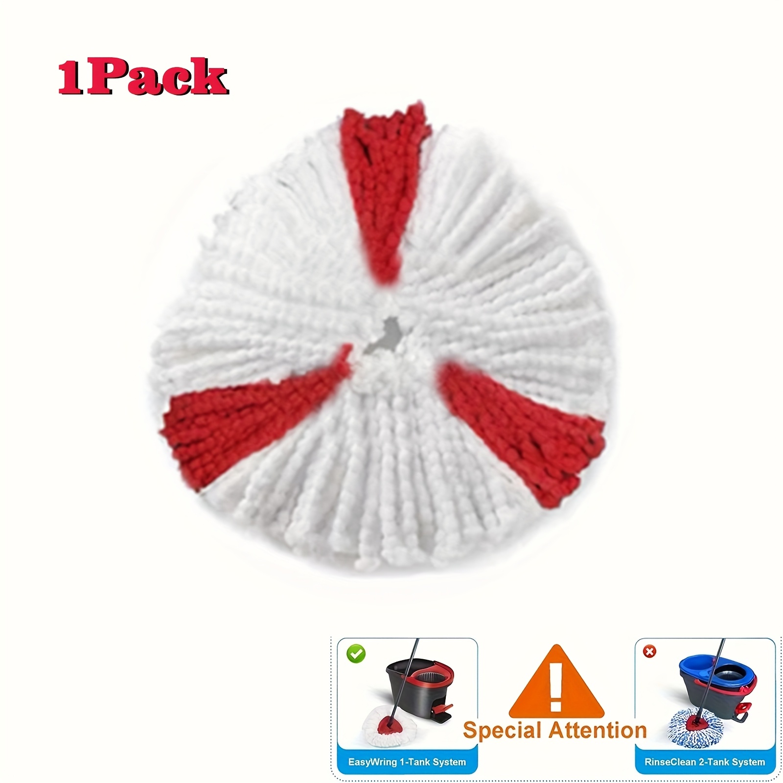 TEMU 1pc Rotatable Replacement Head Triangle Mop Head Rotatable Washable And Reusable Mop Head